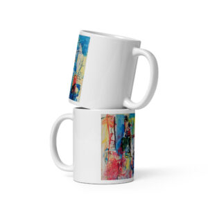 White glossy mug