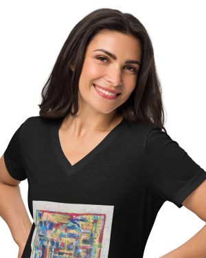 Home – Women’s relaxed V-neck t-shirt