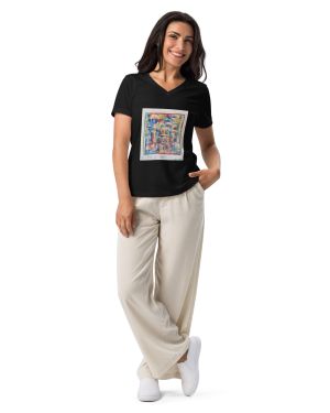 Home – Women’s relaxed V-neck t-shirt