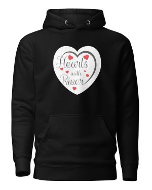 Hearts with River logo – Unisex Hoodie