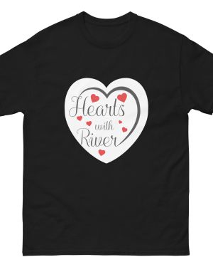 Hearts with River logo – Unisex classic tee
