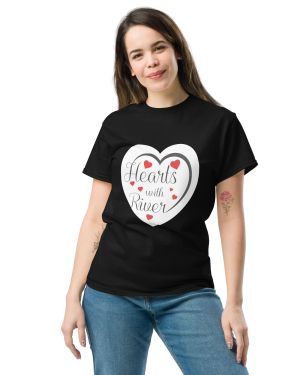Hearts with River logo – Unisex classic tee