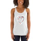 Hearts with River logo – Women’s Racerback Tank