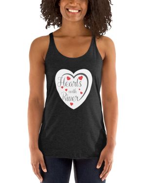 Hearts with River logo – Women’s Racerback Tank
