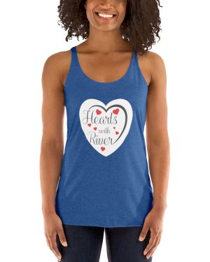 Hearts with River logo – Women’s Racerback Tank