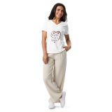 Hearts with River logo – Women’s relaxed V-neck t-shirt